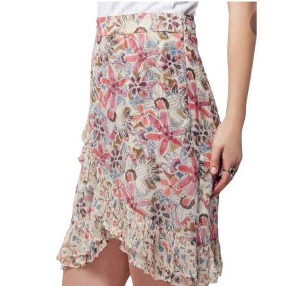 Free People Tan Around The World Ivory Skirt I Size: 4 - Picture 2 of 14
